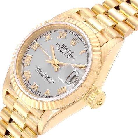 small gold women's rolex watch|18k gold rolex watch prices.